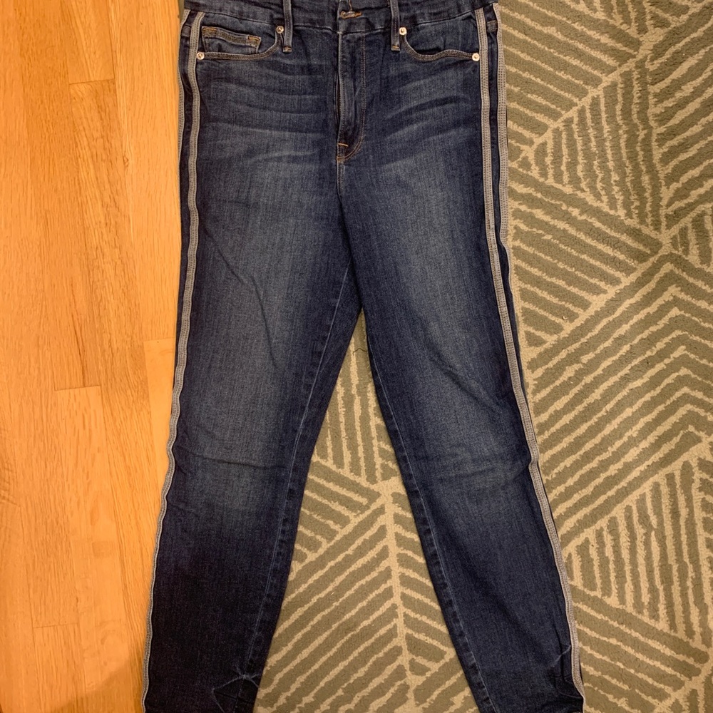 Good American - Good Legs - high waist skinny - athletic stripes - 30